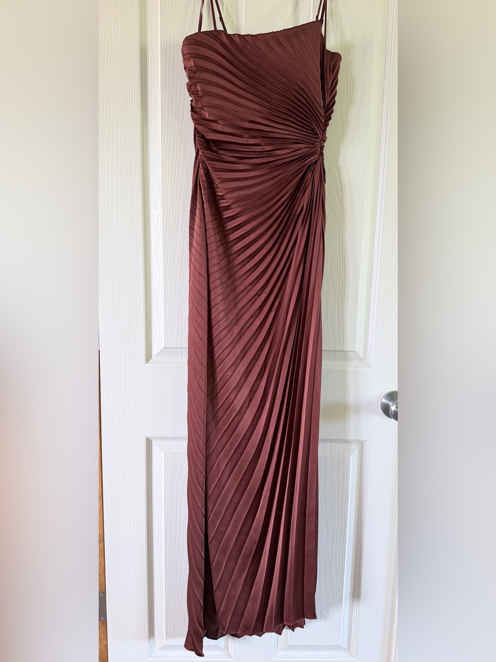 A.L.C. Layla Strapless Pleated Gown in Rust, Size 4, NWT